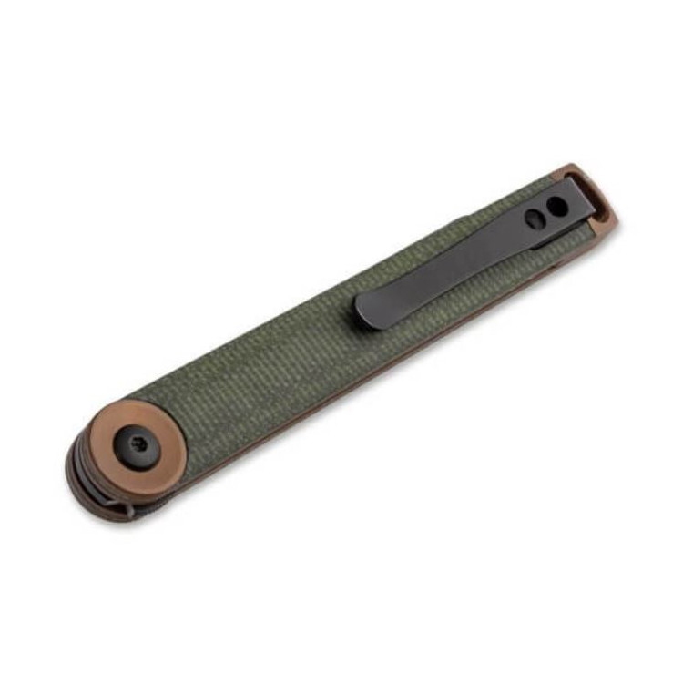 Boker Kaizen Green Canvas Micarta - D2 / Linerlock - Image 2